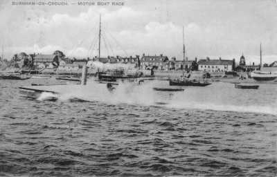 Motor Boat Race at Burnham - 1908 Postcard - Click to enlarge
