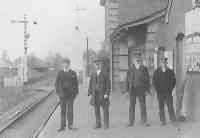 William Veitch (left) at Rayne Station